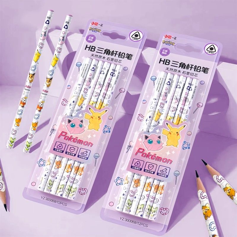 Office Stationery And Supply - Drewniane ołówki Pokémon Triangular 2B, lekkie