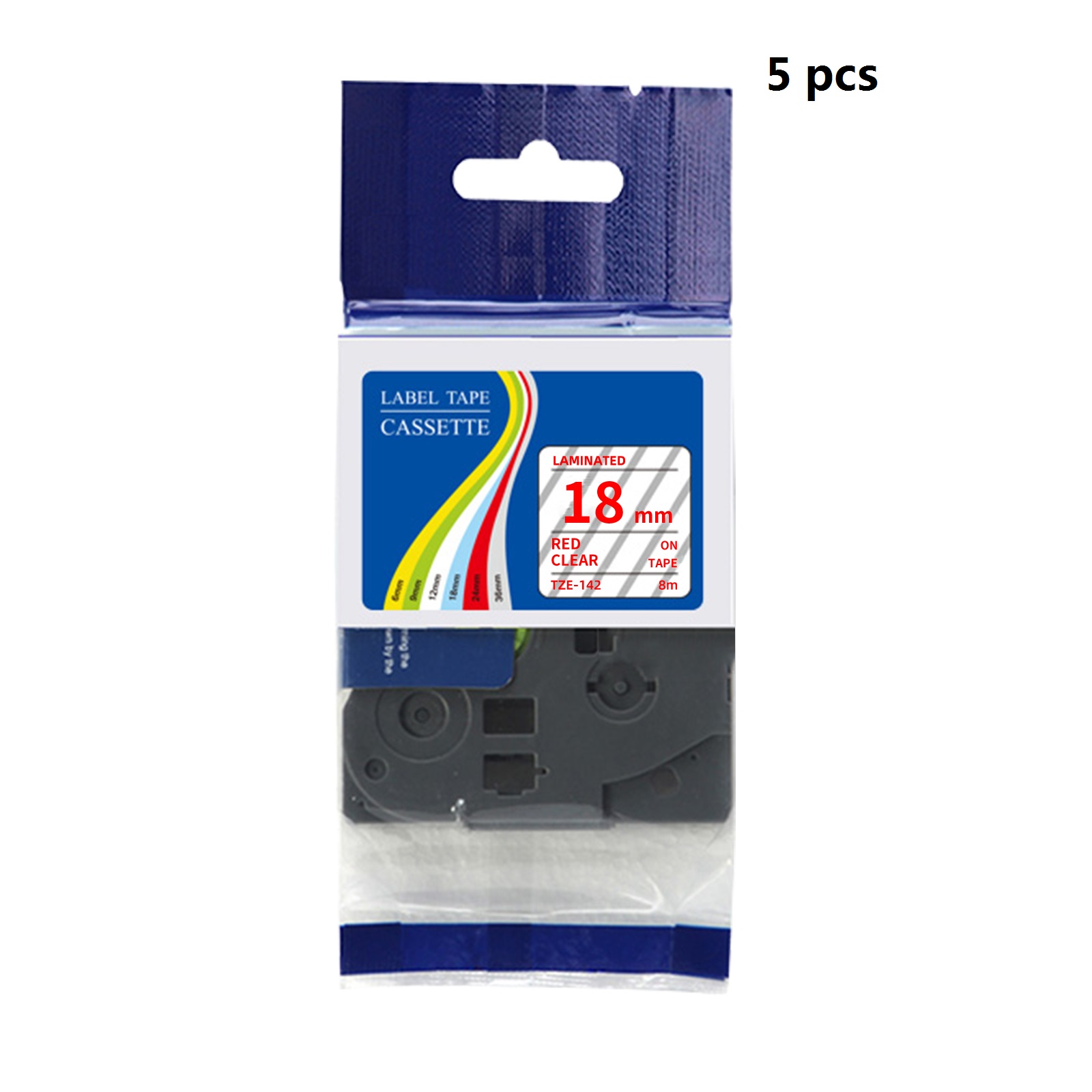 Label Printer Tape - 5 sztuk kompatybilnych taśm etykietowych Brother