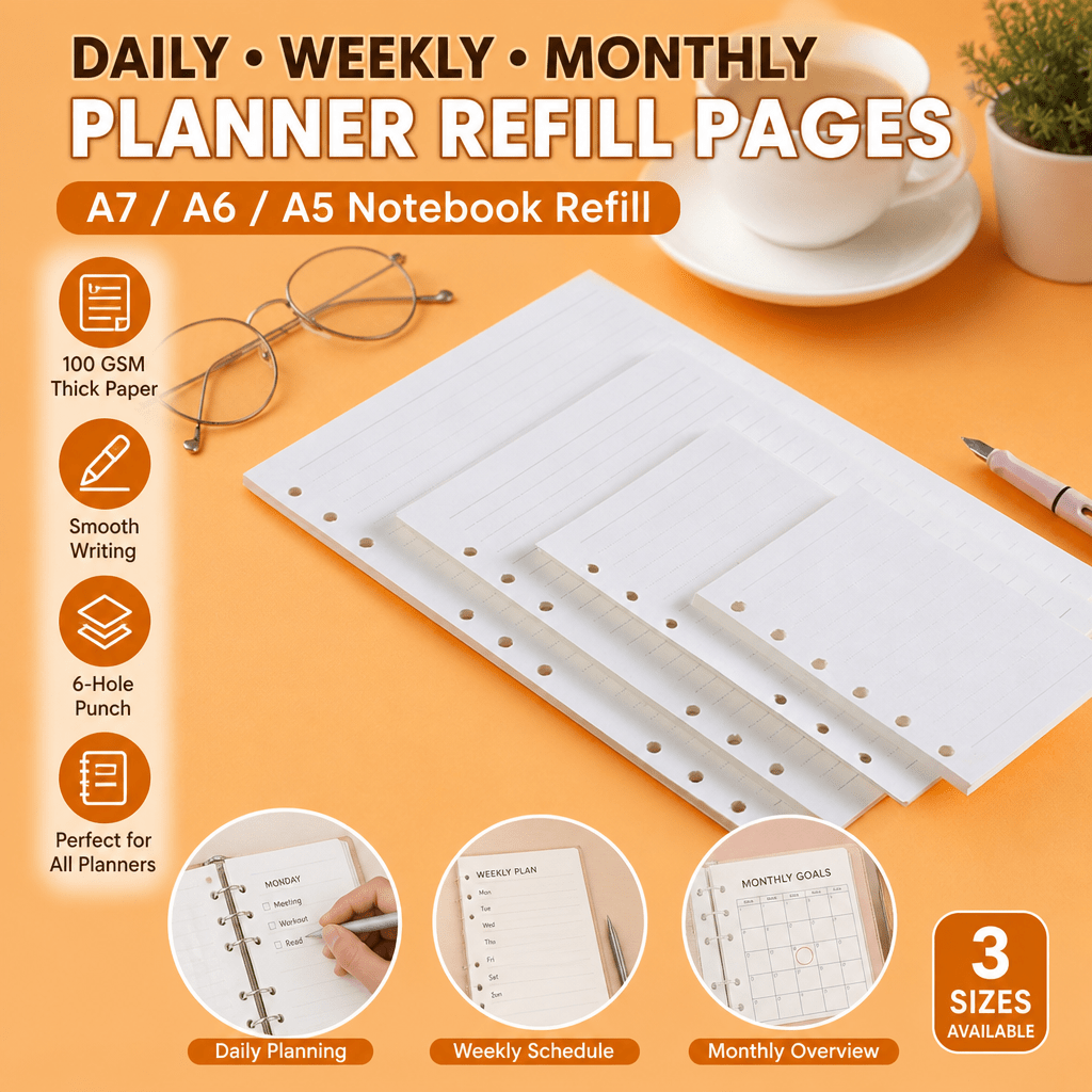 Notebook Dotted A5 - Wkłady do planera A5 A6 A7,