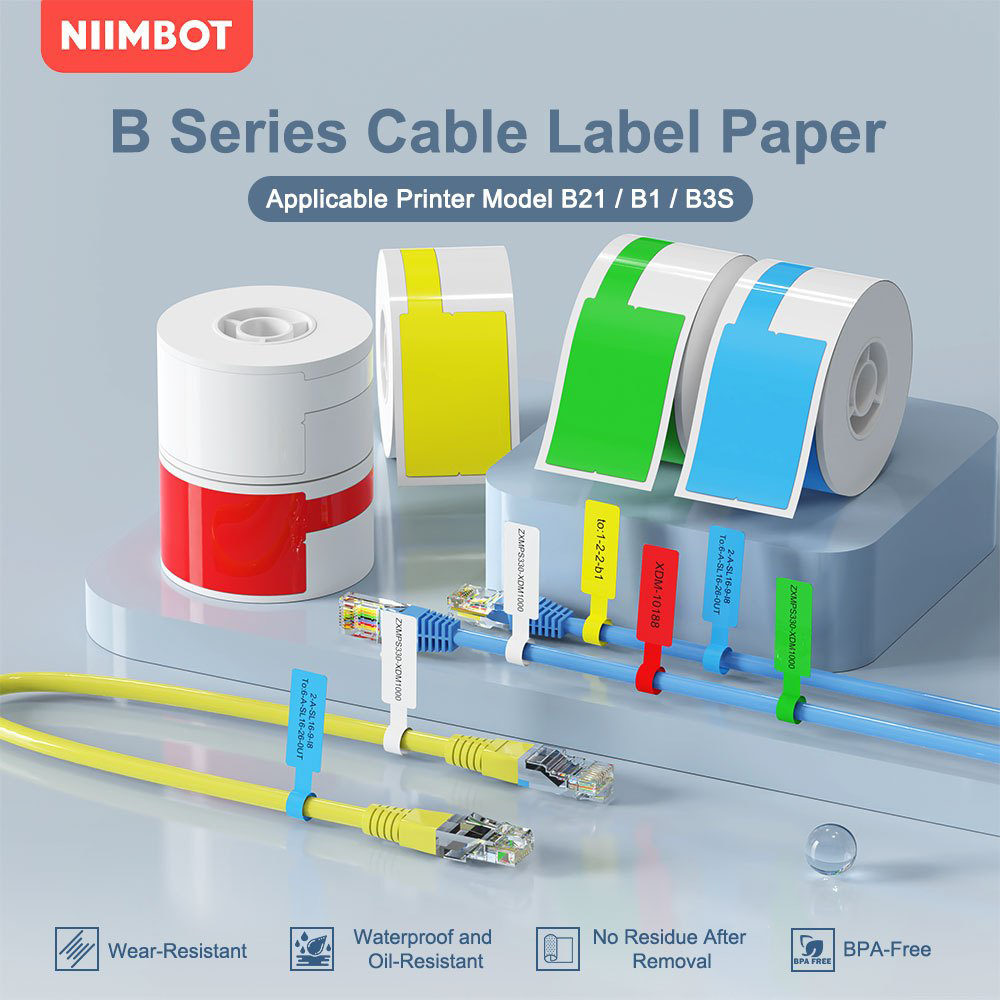 Label Printer Tape - Niimbot Etykieta kablowa Przenośna drukarka termiczna