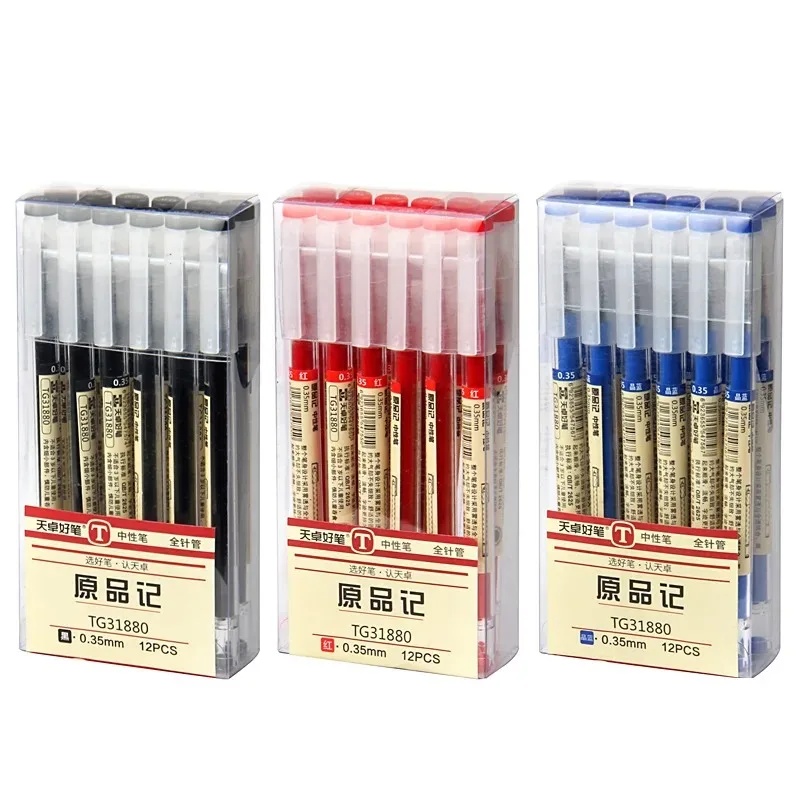 Stationery Office - Długopis żelowy z cienką końcówką 0,35