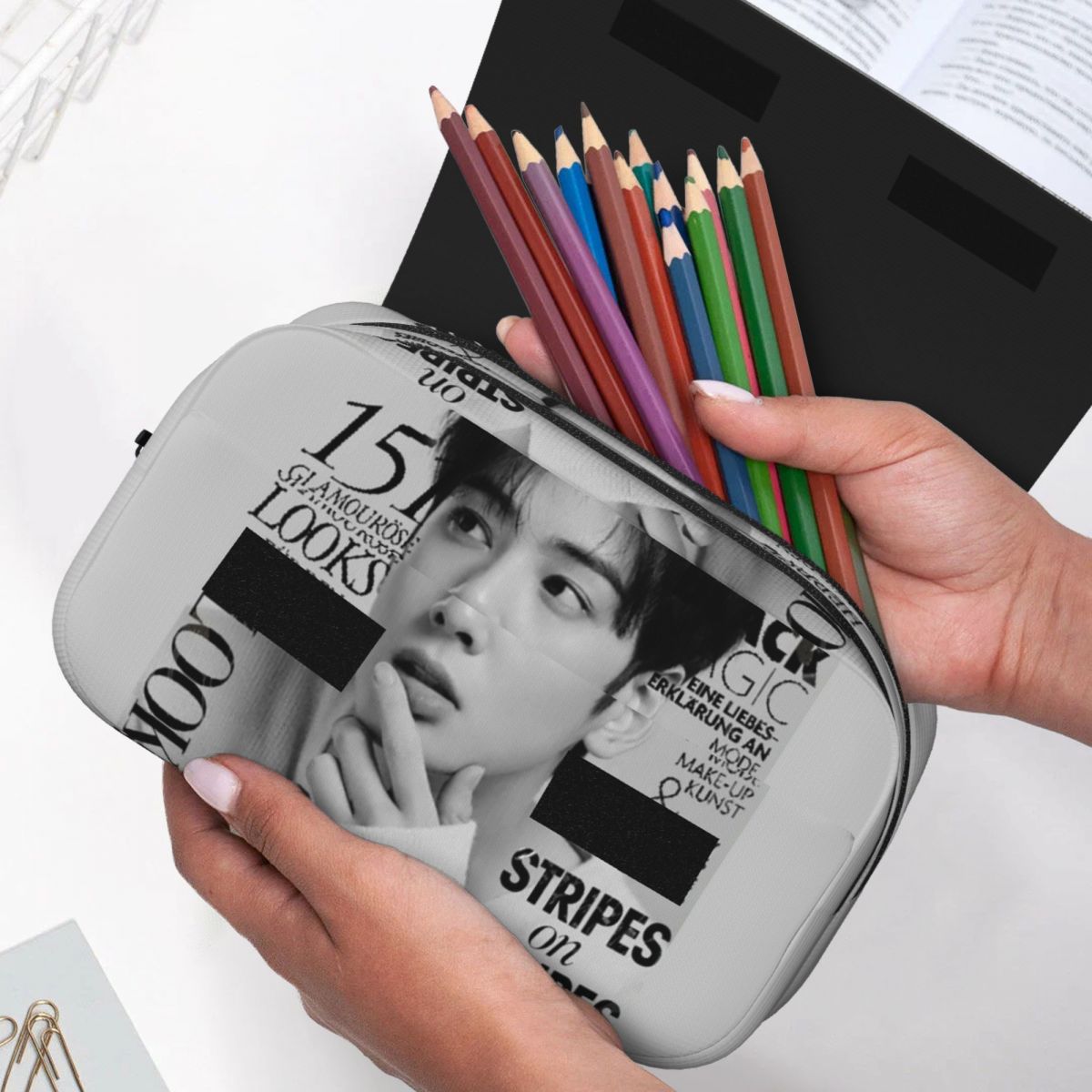 Piórnik Cha EunWoo Kpop Astro  – Stationery And Office Supply Chain recenzja i cena