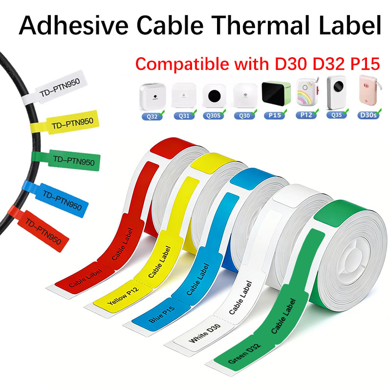 Etykiety termiczne na kabel 12 – Label Printer Tape recenzja i cena