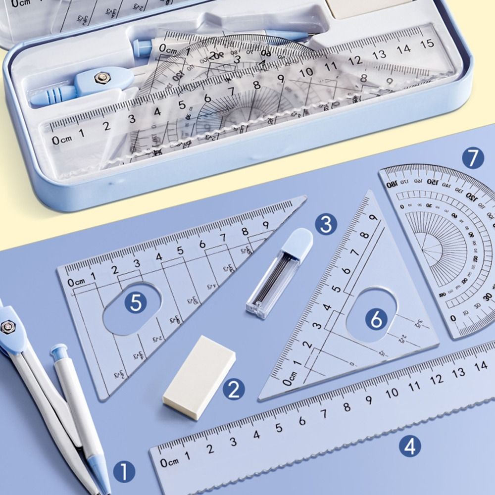 8-częściowy zestaw: plastikowa – Ruler Set Transparent recenzja i cena