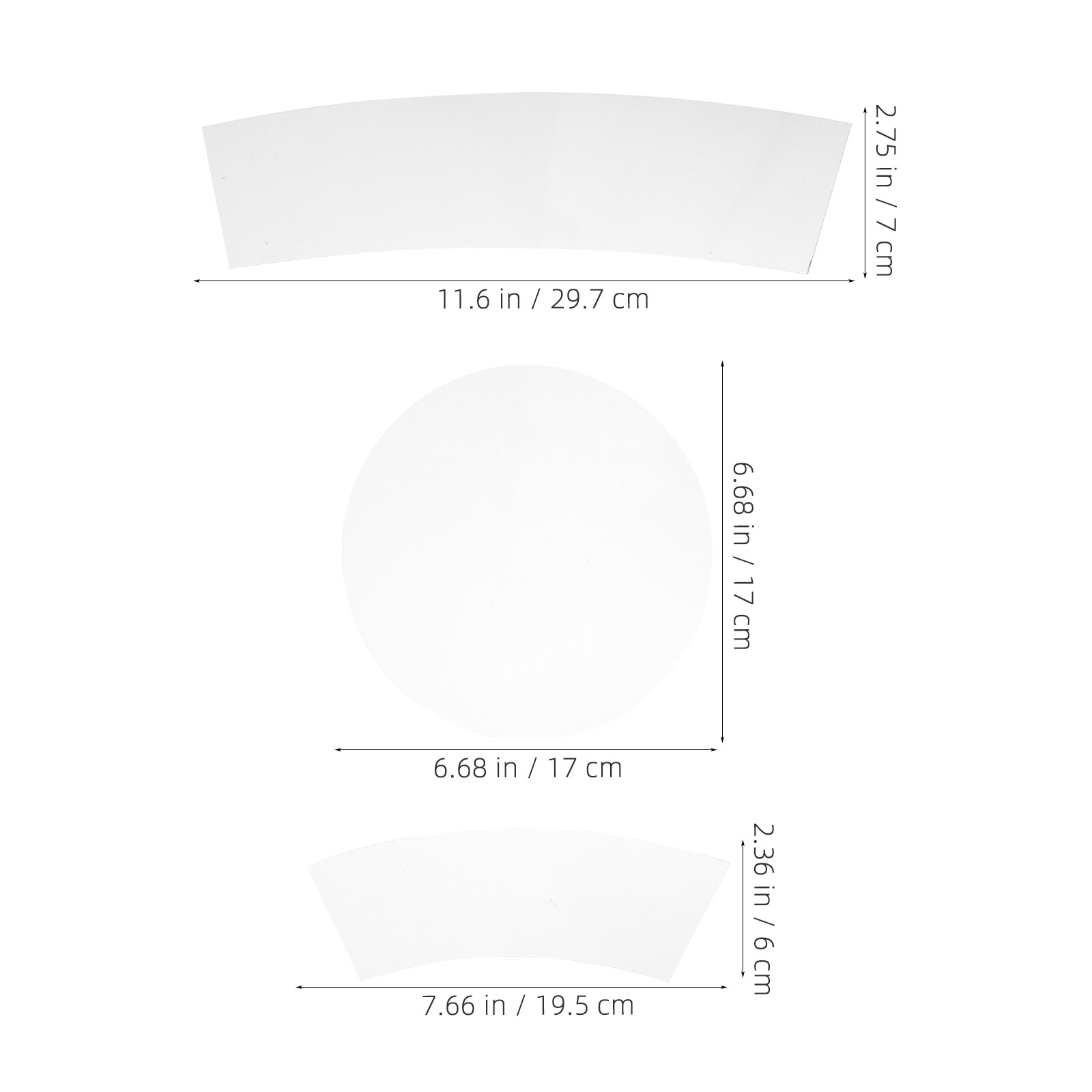 3 szt. Przezroczysty Akrylowy  – Ruler Set Transparent recenzja i cena